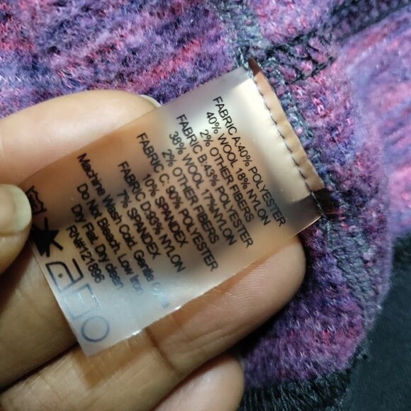 Title Nine Swacket Womens Size L Full Zip Tunic Sweater Jacket Gray Purple Pink - Picture 12 of 15